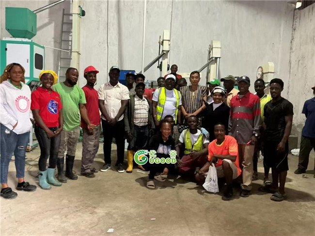 Congratulations on the successful installation of the rice production line in Liberia
