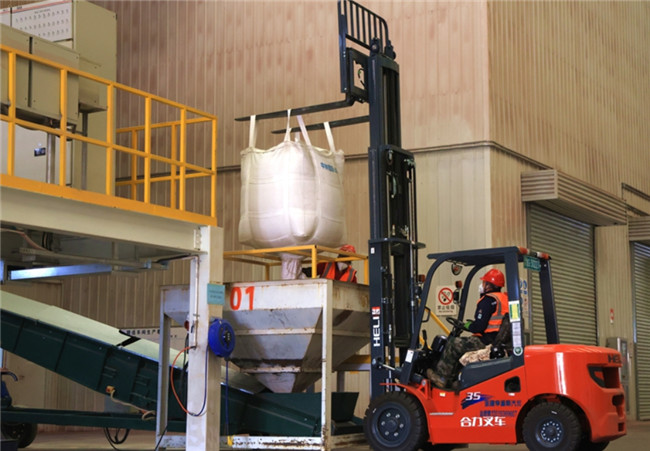 Corn Seeds Processing and Bulk Bag Packaging Line Operated in Linze