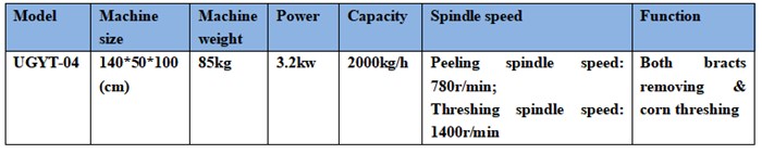UGYT-04 All-In-One Corn Husking and Threshing Machine